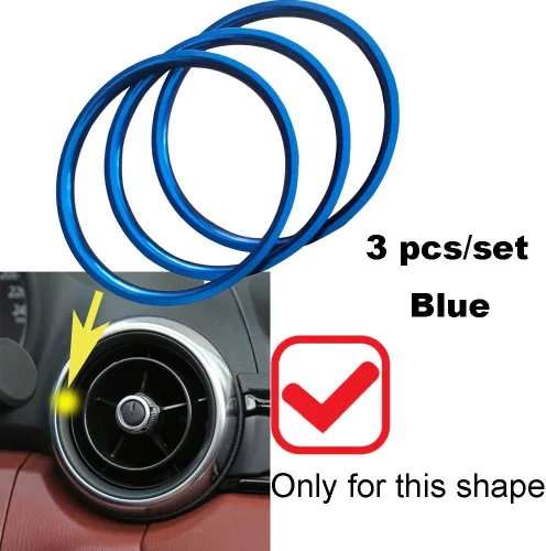 Miniatura 4 de Anillo de salida de aire acondicionado de aire acondicionado para Mazda MX-5 MX5 Mazda 2 CX-3 CX3 RF ND Accesorios de coche Azul