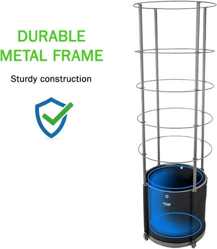 Miniatura 8 de Outland Living Maceta grande para tomates con enrejado de metal de 68 pulgadas, maceta de tela de 20 galones con drenaje, jaulas altas para trepar