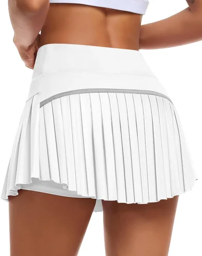 Miniatura 13 de JoyGirl Womens Pleated Tennis Skirt with Shorts High Waisted Golf Skort Mini Skirt Workout Skirt Athletic Skorts with Pockets