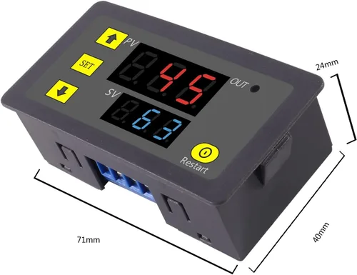 Miniatura 3 de 2 unids temporizador de retardo relé AC 110 V 220 V 10 A 1500 W programable pantalla LED digital ciclo temporizador retardo interruptor módulo
