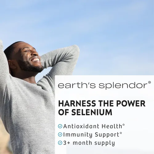 Miniatura 2 de Earth's Splendor Suplemento de selenio de 200 mcg para hombres y mujeres, apoya la salud antioxidante y el sistema inmunológico