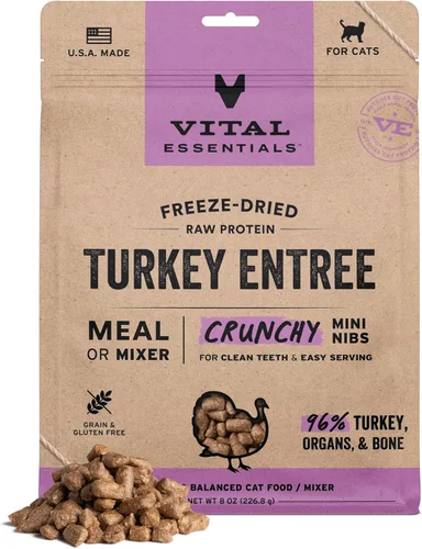 Miniatura 18 de Vital Essentials Comida Cruda Liofilizada de Conejo para Gatos tipo Comida o Mezclador, Trocitos Crujientes, 8 oz