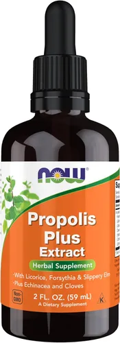 NOW Foods Suplementos, Propolis Plus Extracto líquido con gotero, suplemento herbario, 2 onzas