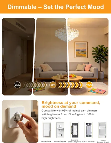 Miniatura 3 de BAOMING Bombilla LED G9 regulable de 4 W, equivalente a halógeno T4 G9 de 40 W, 2700 K blanco cálido suave, 120 V sin parpadeo, iluminación de araña