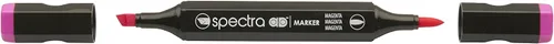 Miniatura 9 de AD Marker Chartpak Spectra, Tri-Nib y cepillo de doble punta, rojo ladrillo, 1 cada uno (S033AD)