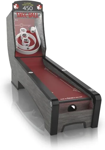 Miniatura 11 de Skee-Ball Máquina de Mesa de Arcade para Sala de Recreación del Sótano del Hogar - Diversión Clásica Nostálgica Premium de Lanzar y Anotar - Hecho