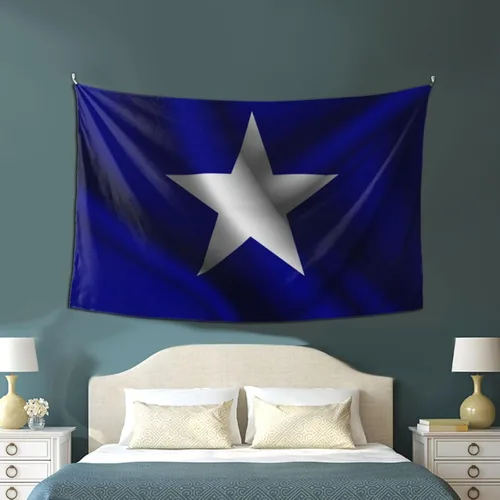 Miniatura 4 de LIFANGMI Silk Style Bonnie Blue Flag Tapestry Wall Hanging 60x40 Inch Bedroom Living Room Dormitory Home Decoration Wall Tapestry