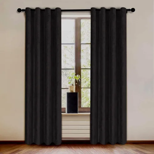 Miniatura 21 de KEMCO Panel de cortina opaca de felpilla de doble cara para sala de estar, dormitorio, dormitorio, sala de estar, oficina, con aislamiento térmico