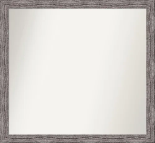 Miniatura 311 de Amanti Art Espejo de baño gris para sobre el fregadero, 31 x 48 pulgadas, espejo de tocador rectangular estrecho de color gris, marco de madera