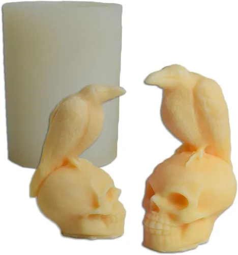 Miniatura 5 de Tone Fun The Eagle's Head is on The Skull Shape Candle Moldes de silicona para hacer velas, resina, velas de aromaterapia, jabón de cera hecho a