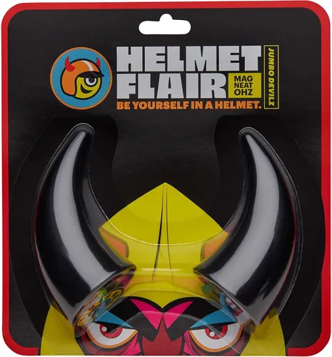 Miniatura 4 de MagNeatOhz - Cuernos de diablo grandes para casco, fabricados en Estados Unidos, accesorio magnético e intercambiable para casco, par