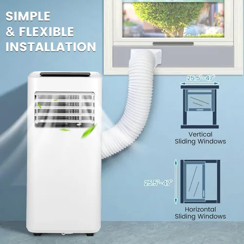 Miniatura 6 de KOTEK Aire acondicionado portátil para habitación de hasta 250 pies cuadrados, unidad de CA 3 en 1 de 8000 BTU para dormitorio con modo