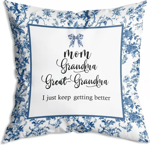Miniatura 15 de Regalos para abuela, fundas de almohada de 18 x 18 pulgadas, regalos de anuncio de embarazo para abuela, regalos de bisabuela de nietos, regalo
