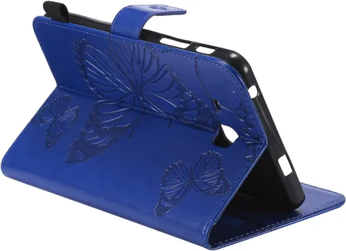 Miniatura 5 de Funda para Samsung Galaxy Tab A 7.0 2016 (SM-T280/T285) con portalápices [Encendido/apagado automático] Folio Stand Smart Magnetic Wallet Embossed