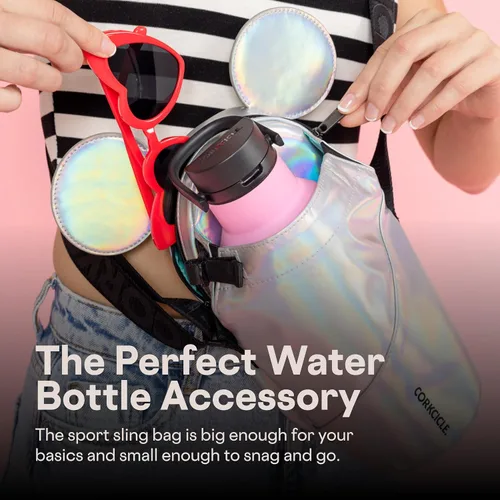 Miniatura 7 de Corkcicle Bolsa cruzada para botella de agua, correa ajustable, bolsillo interior acolchado, se adapta a vasos de 16 a 40 onzas, regalo de verano