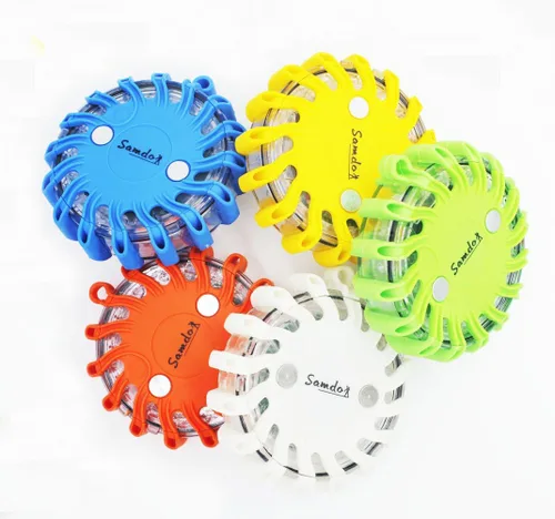 Miniatura 2 de SAMDO Faro Magnético de 9 Patrones Impermeable, Luz de Emergencia, Bengalas de Carretera LED Faros de Emergencia CR123A (Verde)