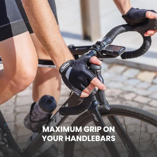 Miniatura 4 de GripGrab SuperGel - Guantes acolchados de medio dedo para ciclismo de verano, guantes de ciclismo para hombres, guantes de ciclismo sin dedos