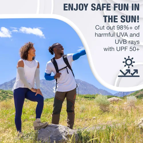 Miniatura 5 de SportsTrail Mangas Refrescantes para Brazos para Hombres y Mujeres – Transpirables, Protección Solar UV, Mangas Deportivas para Brazos para Mujeres