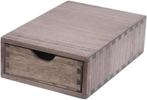 Miniatura 7 de DDYURI Soportes para cápsulas de café de 1 capa y 1 cajón, marrón oscuro (CF1D1C-DK)