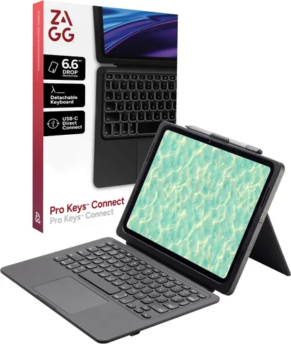 Miniatura 15 de ZAGG Pro Keys - Funda desmontable y teclado inalámbrico para Apple iPad de 10.2 pulgadas (Gen 9, 8, 7) - Emparejamiento Bluetooth, teclas