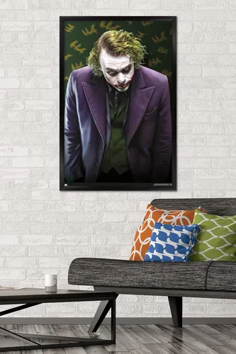 Miniatura 2 de Trends International DC Comics - Póster de pared The Joker - The Dark Knight, 22.375 x 34 pulgadas, versión enmarcada en negro Versión con marco
