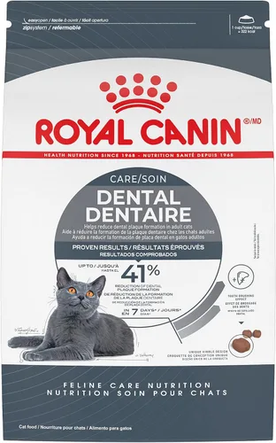 Royal Canin Feline Care Nutrition Dental Care Alimento seco para gatos adultos, bolsa de 3 libras