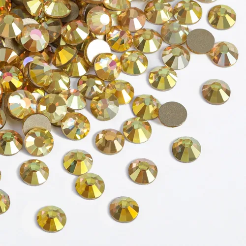 Miniatura 26 de Beadsland 2880 piezas de diamantes de imitación de cristal con reverso plano, gemas redondas para decoración de uñas y manualidades, cristal, SS16