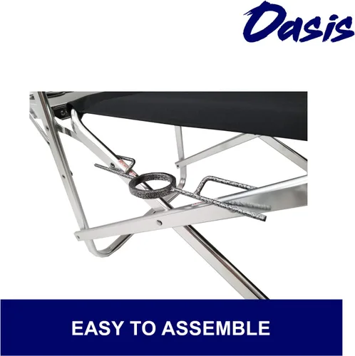 Miniatura 8 de Oasis Premium Director - Silla de pesca con soporte para caña, silla plegable de aluminio