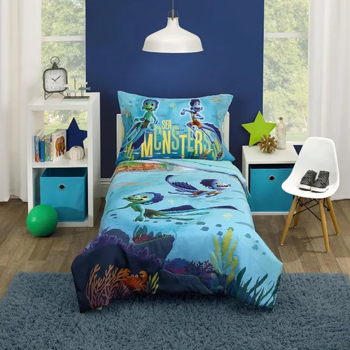 Miniatura 23 de Disney Mickey Mouse y sus amigos - Juego de cama para niños pequeños de 4 piezas - Sábanas ajustadas, funda de almohada, sábana encimera y edredón
