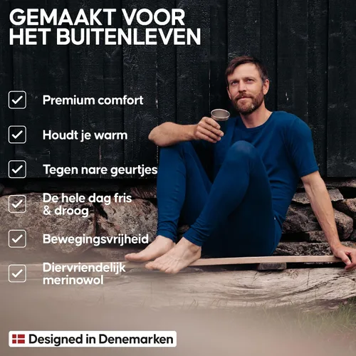 Miniatura 3 de Danish Endurance Merino Wool Base Layer Pants for Men, Thermal Long Johns
