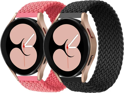 Miniatura 12 de Minggo Solo Loop - Correa trenzada compatible con Samsung Galaxy Watch 6/5/4 de 1.575 pulgadas, 1.732 pulgadas, correa elástica tejida para Galaxy