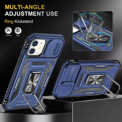Miniatura 79 de Funda para iPhone 13 Pro con funda para cámara, con soporte de anillo para soporte, con función de montaje magnético para automóvil, para iPhone 13