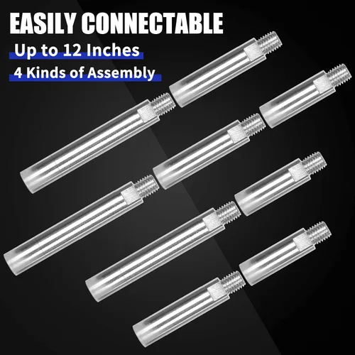 Miniatura 3 de 12 piezas de kit de accesorios para amoladora angular con tuercas de brida, varilla de conexión de eje extendido para amoladora angular con rosca