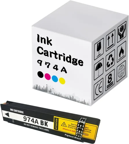 Cartuchos de tinta 974A remanufacturados de alto rendimiento 974A para cartuchos de tinta 974A para impresoras HP PageWide X352DW X377DW X452DW Negro
