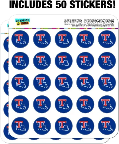 Miniatura 3 de Louisiana Tech University Bulldogs Logo Planner Calendario Scrapbooking Craft Pegatinas Opaco