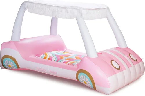 FUNBOY Giant Inflatable Luxury Golf Cart Pool Float, Two Cup Holders, Removable Fringe Shade, Float for Summer Pool Party and Entertainment Carrito