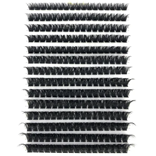 Miniatura 2 de 30D/40D/50D/60D/80D Pestañas de visón 280 Paquetes Extensión de pestañas naturales 3D Rusia Volumen Individual Pestañas en racimo Maquillaje