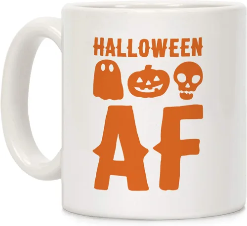 Miniatura 63 de LookHUMAN Taza de Café de Halloween – Halloween Is Meowgical Tazas, Taza de Café Espeluznante Idea de Regalos de Taza, 15 Onzas 10-Blanco