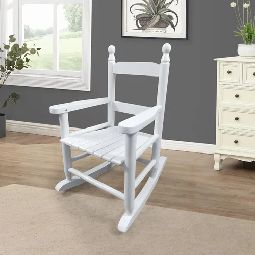 Miniatura 12 de Mecedora para niños, mecedora para niños, mecedora para niños con estructura clásica de madera dura, para niños, niñas, guardería, interior, Azul