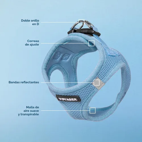 Miniatura 4 de Best Pet Supplies - Arnés Voyager Step-in Air hecho de malla para todo tipo de clima, reflectante, arnés sin tirón para perros y gatos - Seguro