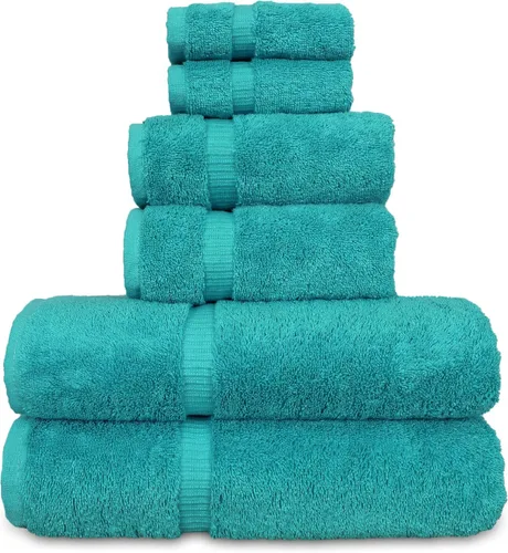 Miniatura 68 de Luxury Hotel & Spa Collection - Toalla ecológica de 100% algodón turco de 27 x 54 pulgadas (27 x 54 onzas), de secado rápido, para baño, borde