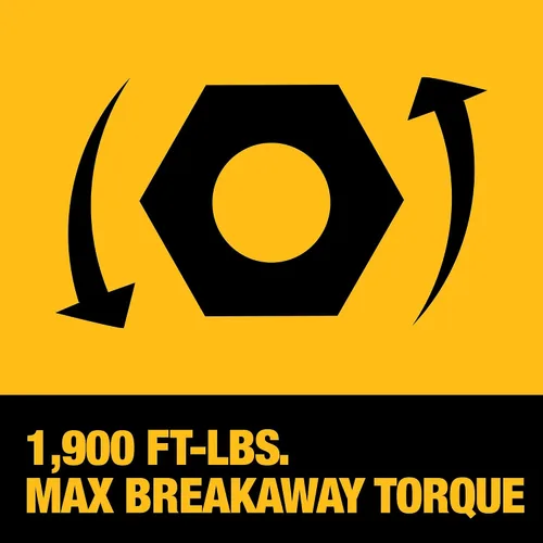 Miniatura 9 de DEWALT Kit de llave de impacto inalámbrica 20V MAX XR de 3/4 pulgadas con batería POWERSTACK y cargador (DCF964GH1)