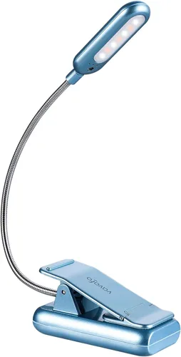 Miniatura 30 de VAVOFO Luz de lectura recargable con clip, 7 LED con 3 temperaturas de color, 9 niveles de brillo, luces de libro para leer en la cama con indicador