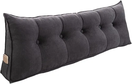 Miniatura 11 de Almohadas de lectura para cama de tamaño Queen para adultos, cojín lumbar de apoyo para cabecera, almohadas triangulares de cuña para dormir