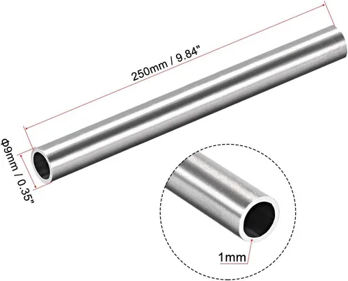Miniatura 2 de uxcell Tubo recto inconsútil de la longitud del grueso de pared de la tubería 29.5 ft m OD 3.3 ft m del acero inoxidable 304 29.5 ft m