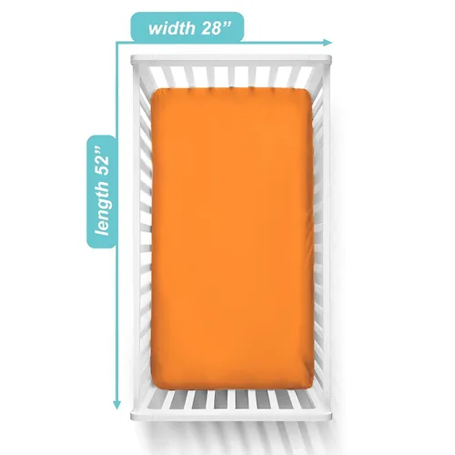 Miniatura 2 de Excelente sábana para cuna American Baby Company, en punto jersey, Paquete de 1, Burnt orange Naranja