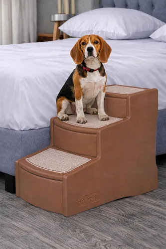 Miniatura 8 de Pet Gear, Escalera para Perros de 3 Peldaños; Perros y Gatos., Chocolate