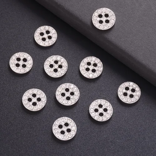 Miniatura 12 de Jerler 10 piezas de botones de diamantes de imitación de perlas adornos de cristal coser en botones de ropa