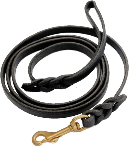 Miniatura 12 de Correa trenzada de cuero Signature K9. , Negro
