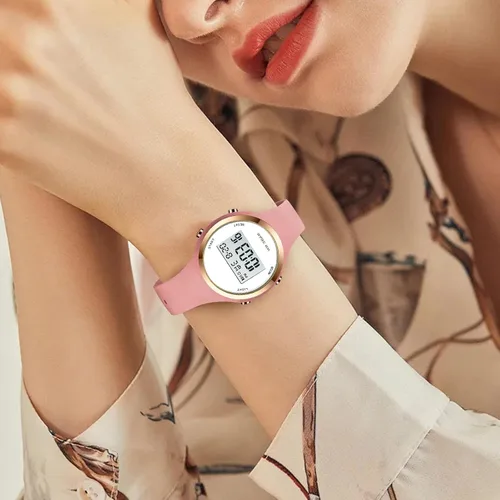 Miniatura 41 de Women LED Display Elecreonic Watch Fashion Chrono Alarm Digital Clock Woman Outdoor Sport Wirstwatch